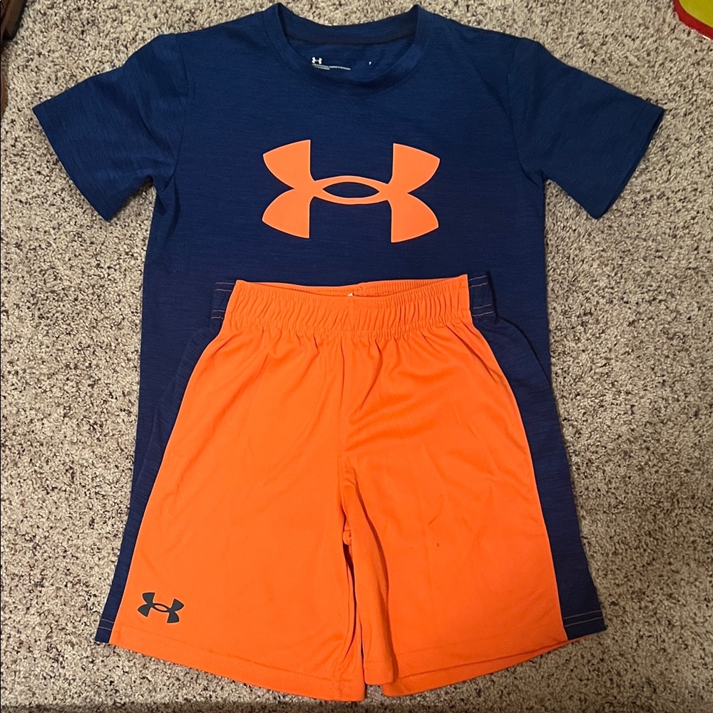 Under Armour Kids' Navy and Orange Active Set